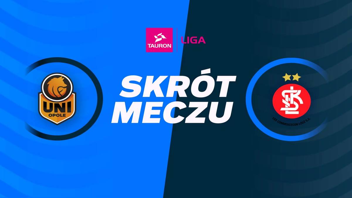 UNI Opole ŁKS Commercecon Łódź Skrót meczu PolsatSport pl