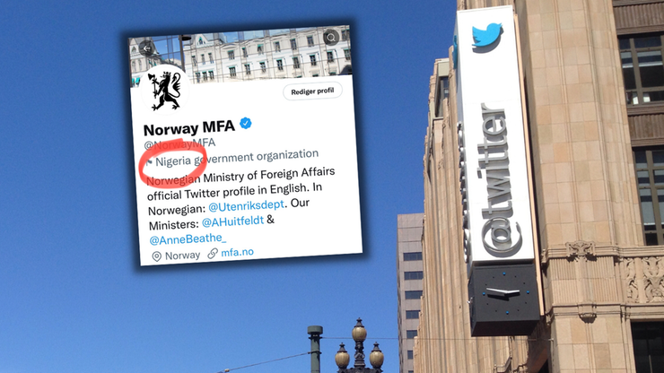 Twitter oznaczył MSZ Norwegii jako jednostkę rządową Nigerii