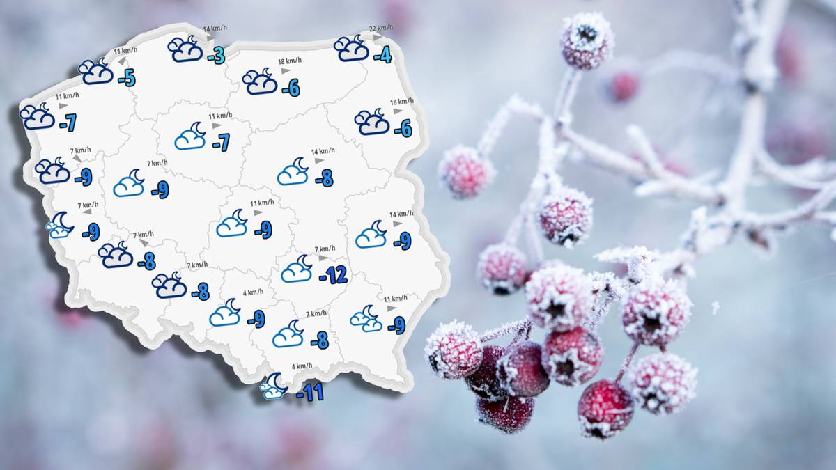 Uderzenie prawdziwej zimy. W nocy mrozy do -15 st. C