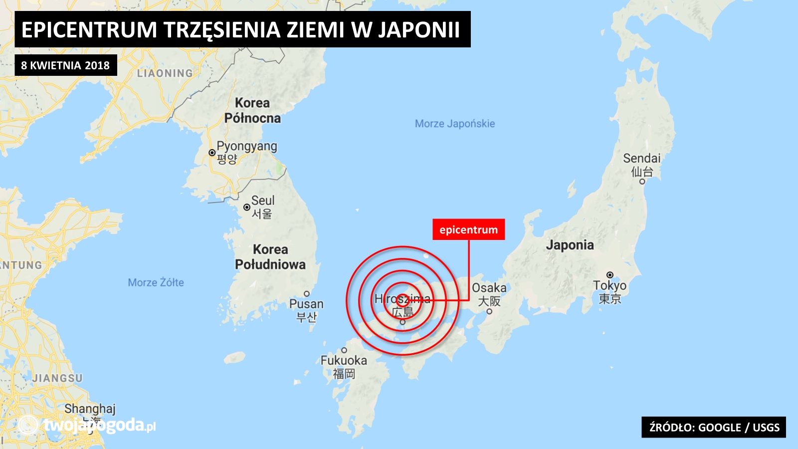 Nocne trzęsienie ziemi w Japonii