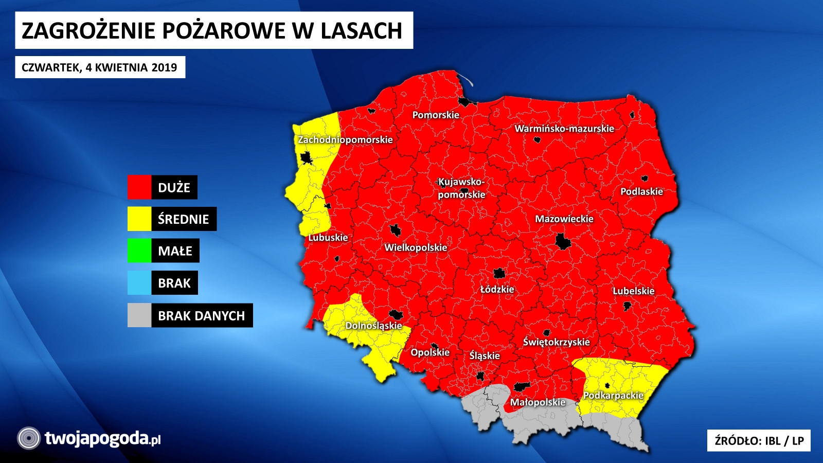 Lasy suche jak pieprz