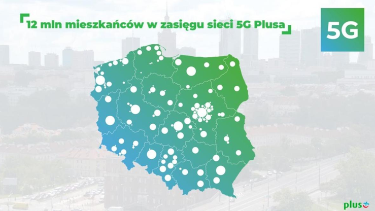 12 milionów mieszkańców Polski w zasięgu sieci 5G Plusa