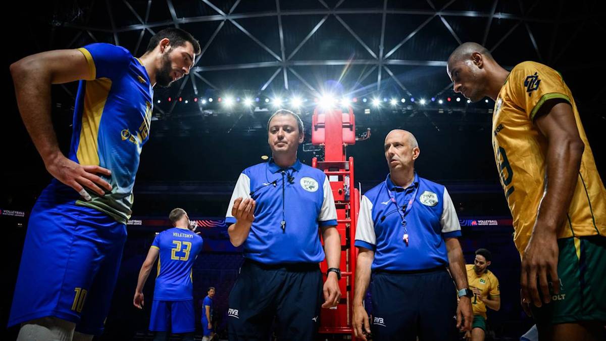 Reprezentacja Brazylii siatkarzy podczas meczu Ligi Narodów 2026