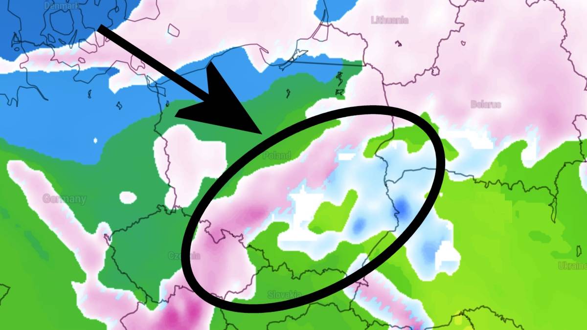 Układ niżowy przyniesie marznące opady i śnieżyce. Fot. imweather.com