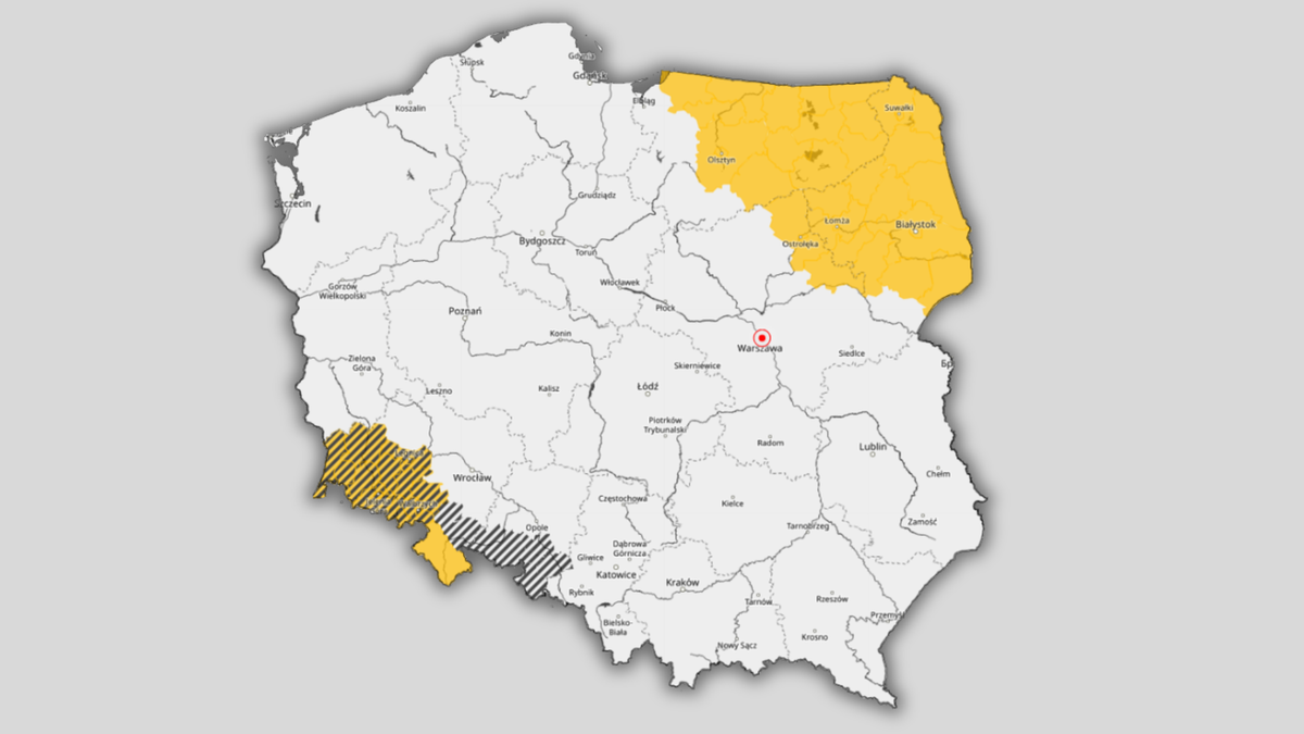 IMGW ostrzega przed mrozami i opadami śniegu w łącznie czterech województwach