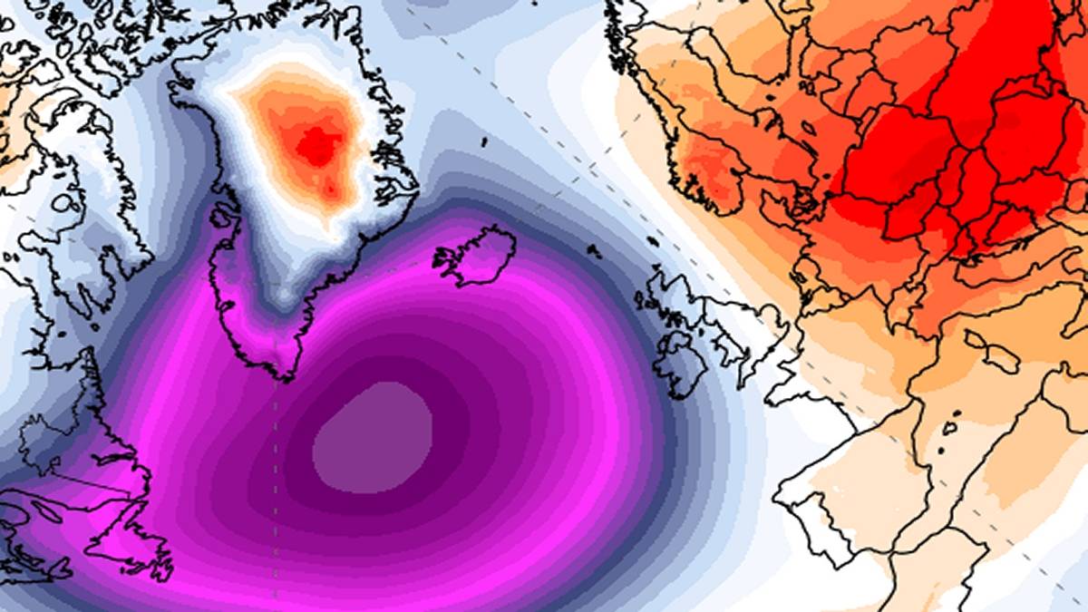 Czekają nas duże zmiany w pogodzie. Fot. climatereanalyzer.org