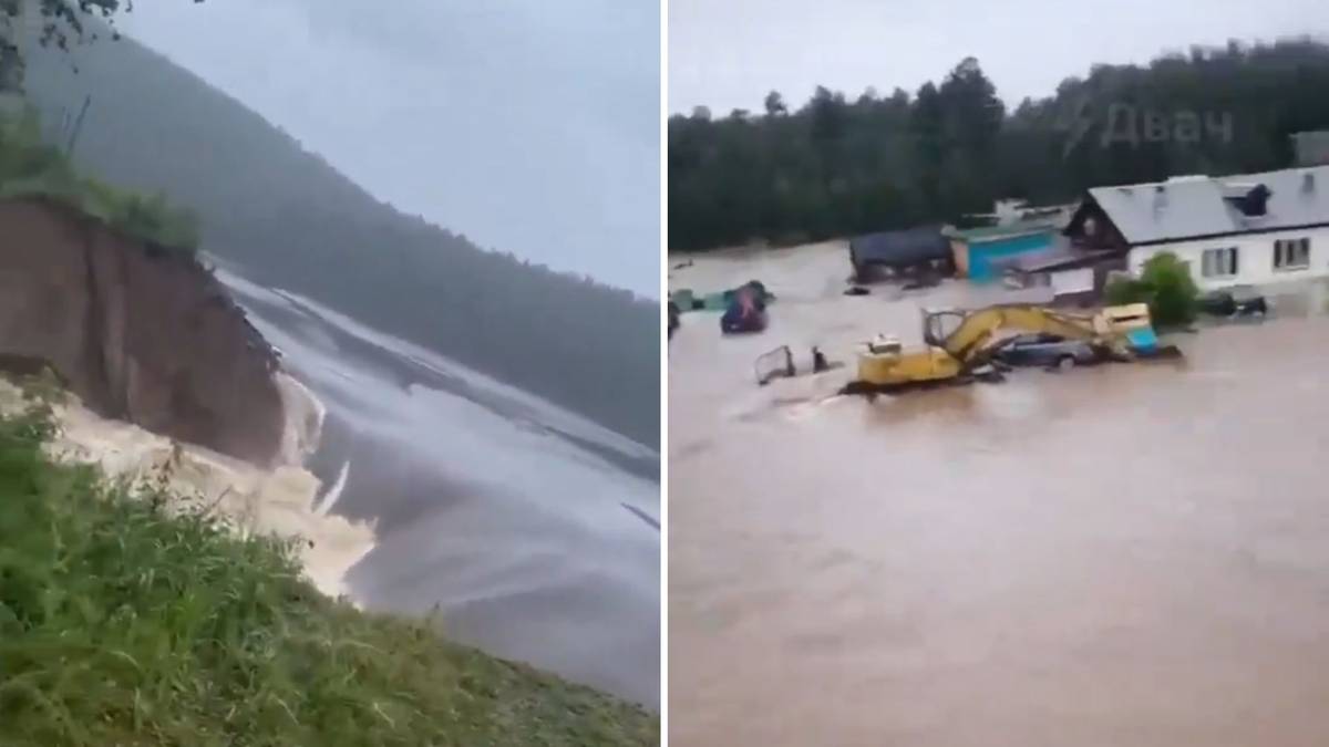Russia.  La diga sul bacino idrico di Kyalemskoye è crollata.  A rischio diverse centinaia di residenti