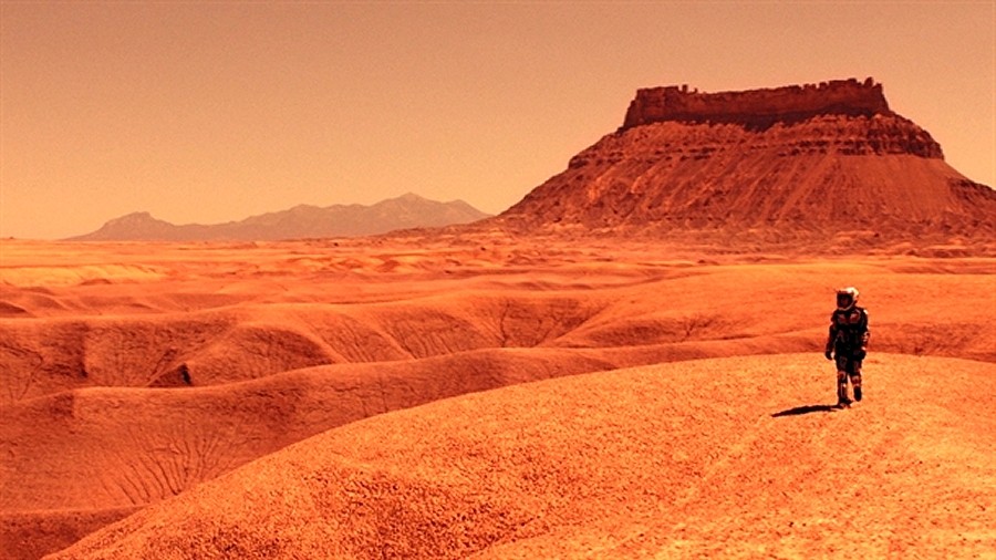 Artystyczna wizja astronauty na Marsie. Fot. NASA.