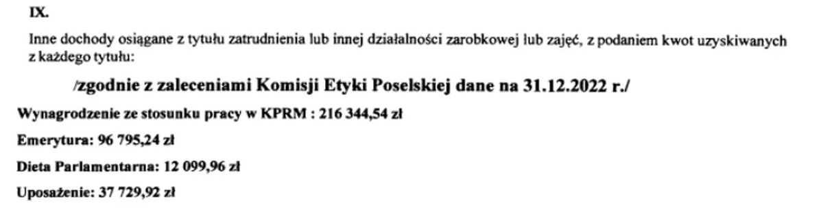 Fragment oświadczenia Jarosława Kaczyńskiego