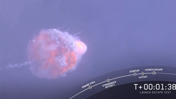 Ostatni test przed załogowym lotem statku SpaceX. Rakieta Falcon 9 zniszczona [WIDEO]