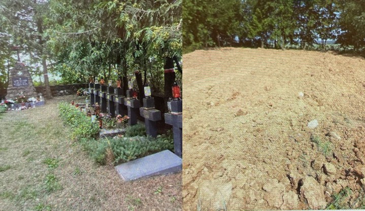 Białoruskie służby zdewastowały cmentarz Armii Krajowej w Surkontach