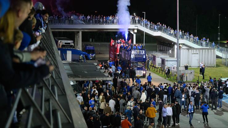 Kibice Lecha Poznań świętowali zdobycie mistrzostwa Polski