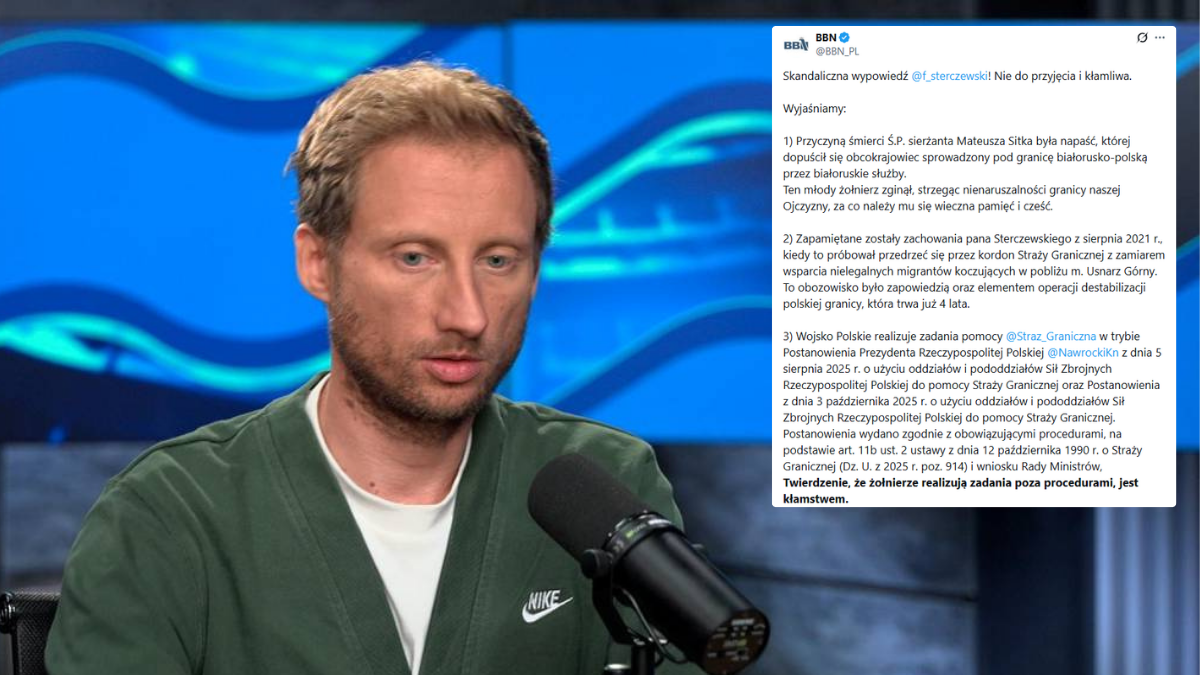 "Skandaliczna, kłamliwa". BBN reaguje na wypowiedź Sterczewskiego w PN