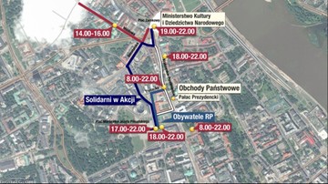 Manifestacje w Warszawie w rocznicę katastrofy smoleńskiej
