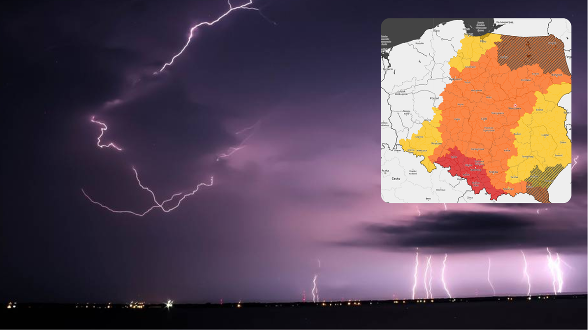 Burze z ulewami przetaczają się przez Polskę. IMGW i RCB wydały alerty