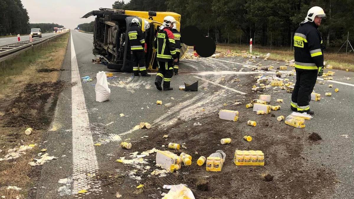 Autostrada zablokowana przez majonez. Był wszędzie