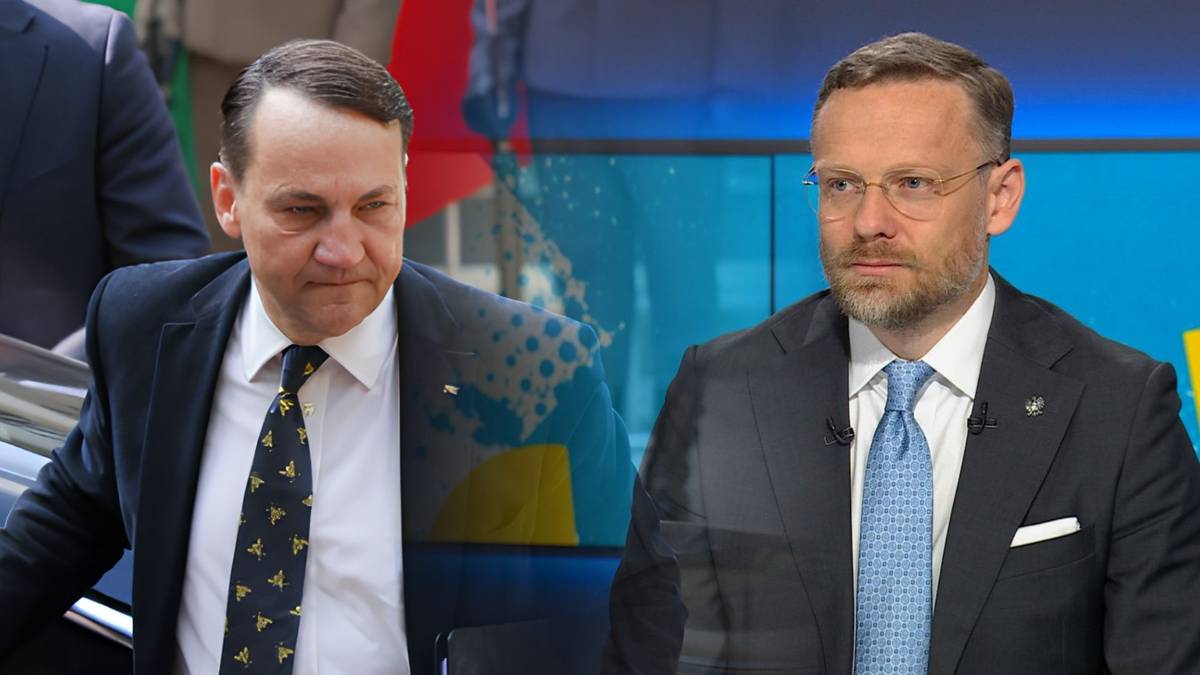Szef kancelarii prezydenta Zbigniew Bogucki i minister spraw zagranicznych Radosław Sikorski.