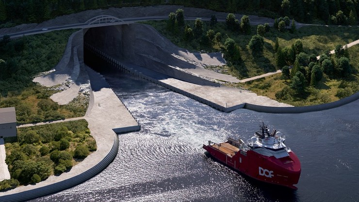 Norwegia. Powstanie pierwszy na świecie tunel dla statków. Budowę planowano od 100 lat