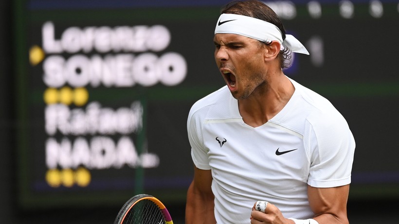 Wimbledon: Lorenzo Sonego - Rafael Nadal. Faworyt odniósł przekonujące zwycięstwo