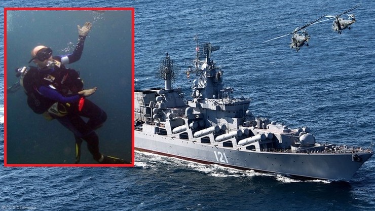 Krążownik Moskwa utonął. Ukraiński minister: stał się godnym miejscem do nurkowania