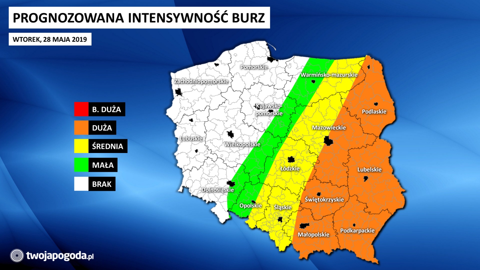 Uwaga! Ostrzeżenie przed burzami