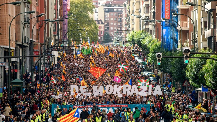 W Kraju Basków demonstracja poparcia dla referendum w Katalonii
