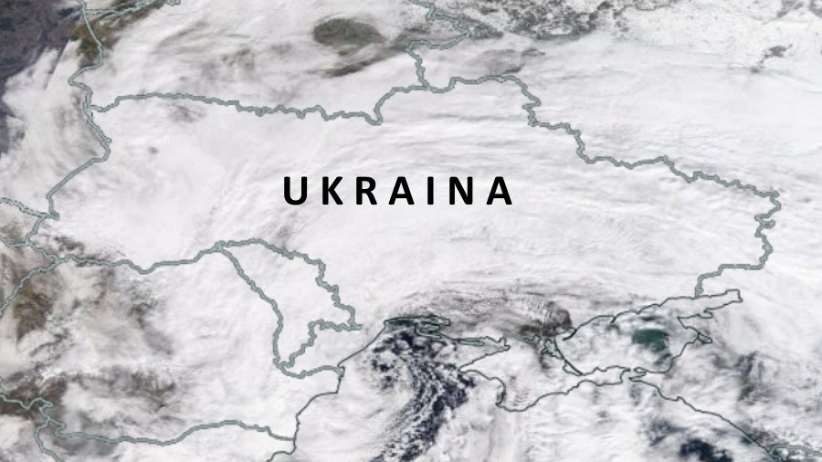 Zdjęcie satelitarne Ukrainy w dniu 2 marca 2022 roku. Fot. NASA.