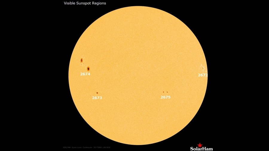 Aktualny wygląd tarczy słonecznej. Fot. NASA / SDO / SolarHam.com