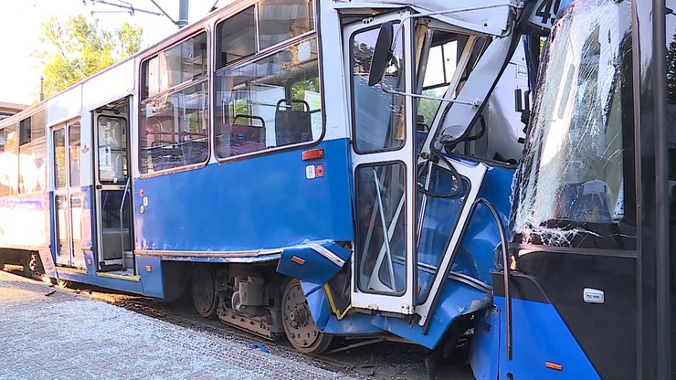 Kraków. Zderzenie dwóch tramwajów. Dwadzieścia osób rannych