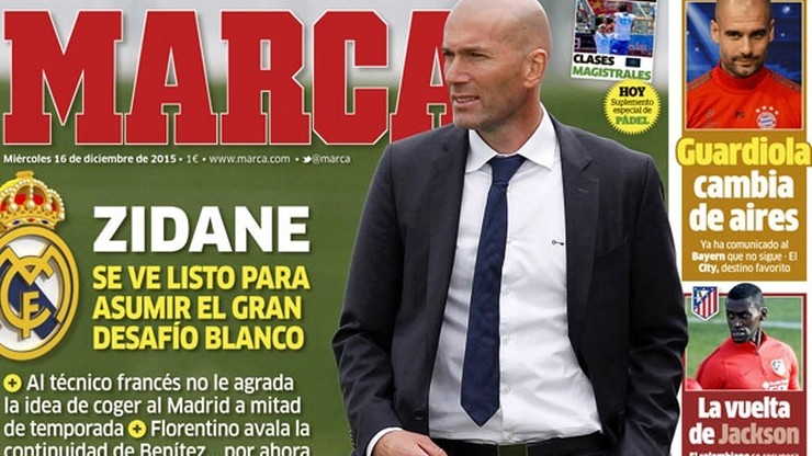 Hiszpańskie media huczą od plotek. Zidane może zastąpić Beniteza