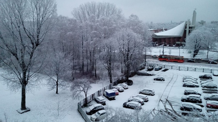 Śnieżny poranek na Górnym Śląsku. Fot. Facebook / Prognoza Pogody - Damian Dąbrowski.