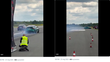Wypadek podczas pokazów. Kierowca BMW wjechał w kibiców