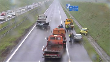 Wypadek na obwodnicy Poznania. Kilka osób rannych. Autostrada w kierunku Warszawy zablokowana