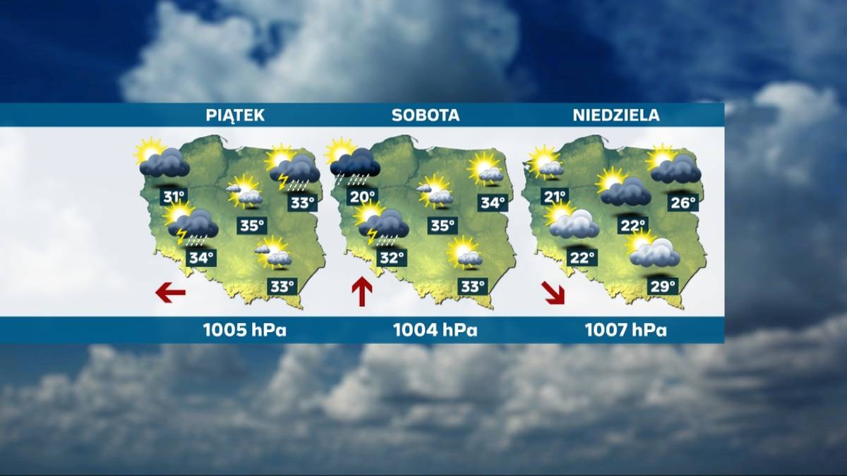 Wettervorhersage für das Wochenende