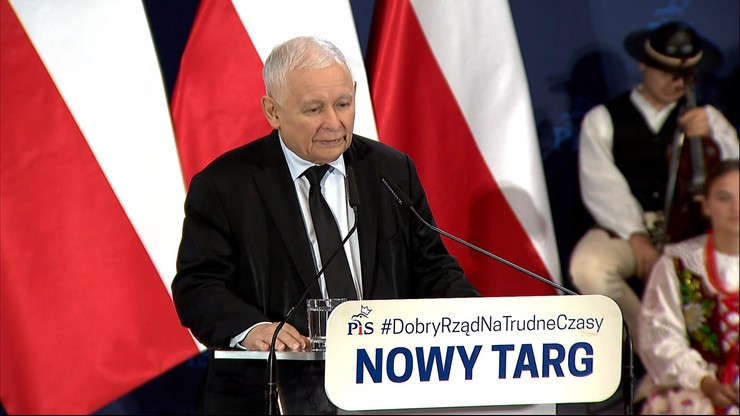 Jarosław Kaczyński w Nowym Targu: Opozycja nam zarzuca, że kradniemy. Nikt tutaj nie kradnie