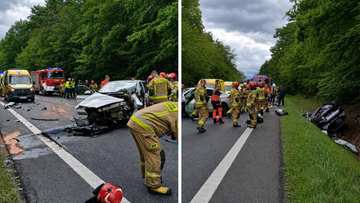 Tragiczny wypadek na Podkarpaciu. Dwie osoby nie żyją, 