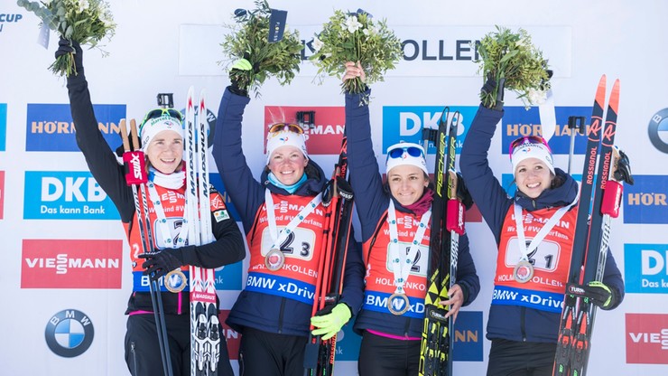 PŚ w biathlonie: Polki siódme w sztafecie, zwycięstwo Francuzek