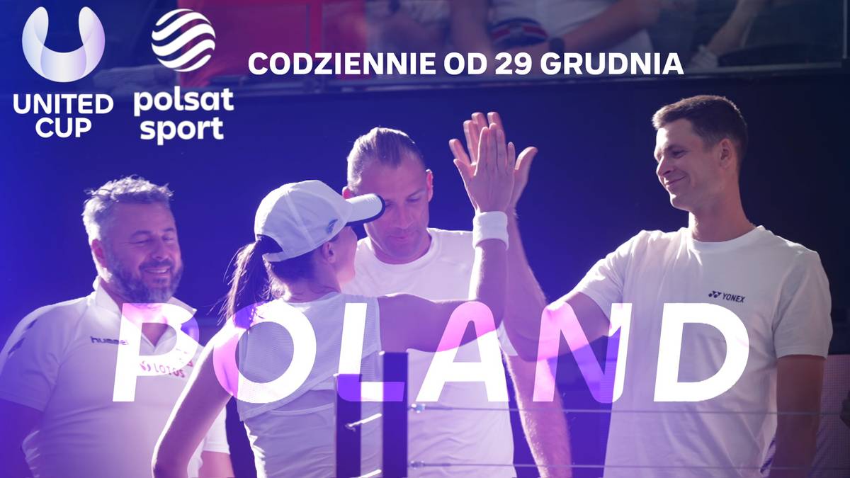 Kanały Polsat Sport pokażą tenisowy turniej United Cup z Igą Świątek, Hubertem Hurkaczem i Novakiem Djokoviciem