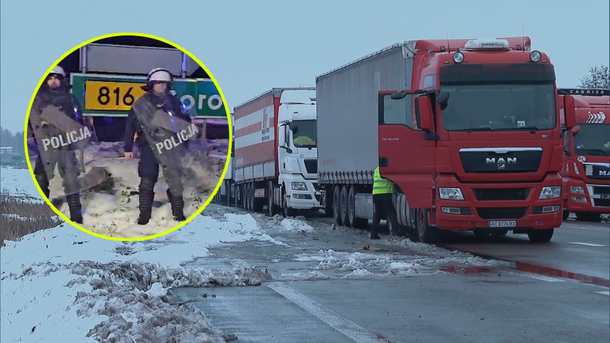 Protest w Dorohusku rozwiązany. "Dantejskie sceny", interweniowała policja