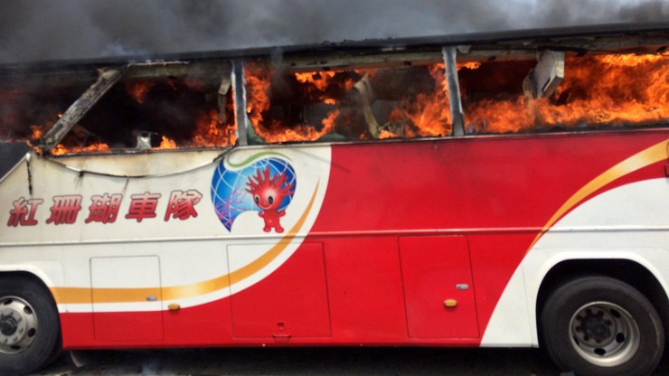 Tajwan: autokar w płomieniach. 26 ofiar śmiertelnych