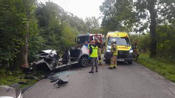 Tragiczny wypadek na Warmii. Nie żyją kierowca i niemowlę