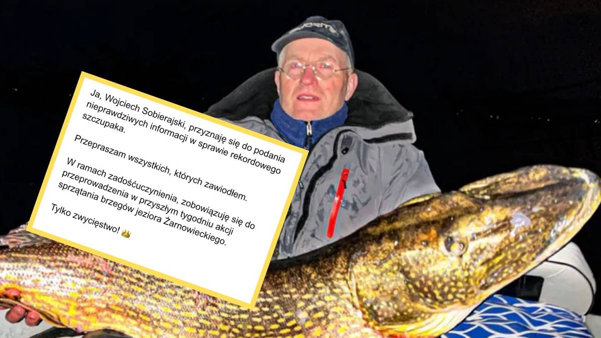 Przeprasza za "rekordowego szczupaka". Przyznał się do kłamstwa