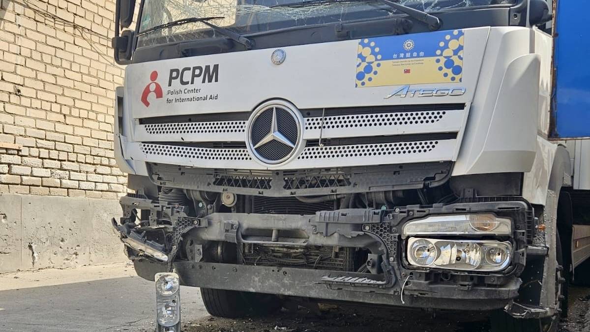 Rosyjski atak na ciężarówkę z pomocą humanitarną. Była darem z Polski