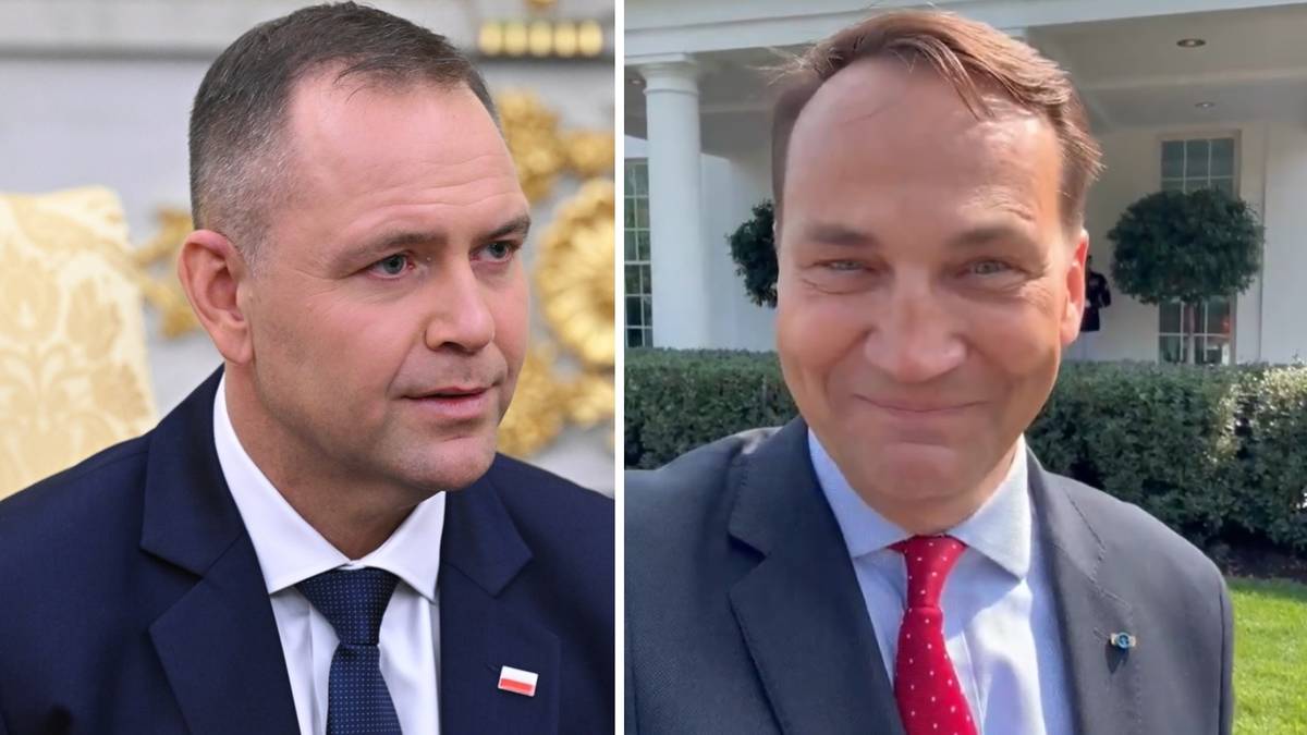 Pojedynek na zdjęcia. Iskrzy między Karolem Nawrockim a Radosławem Sikorskim