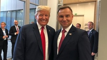 Prezydent Andrzej Duda spotkał się z Donaldem Trumpem. Rozmawiali o współpracy wojskowej