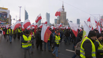 Protest rolników. Demonstracja ruszyła ulicami Warszawy