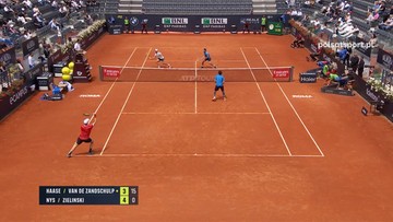 Jan Zieliński/ Hugo Nys - Robin Haase/ Botic van de Zandschulp 2:0. Skrót meczu