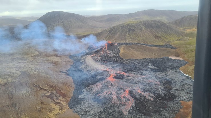 Erupcja wulkanu na Islandii