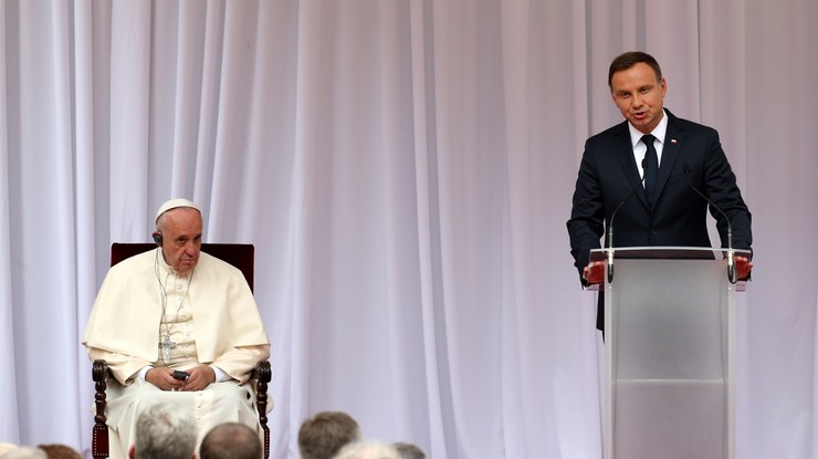Prezydent Duda witając papieża: chciałoby się znów wołać "Niech zstąpi Duch Twój i odnowi oblicze ziemi"