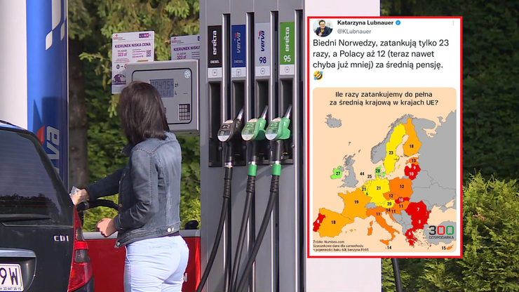 Spór o ceny paliw. Posłanka  Katarzyna Lubnauer pomyliła Szwecję z Norwegią